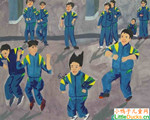 香港儿童画画图片做运动