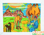 蒙古国儿童画作品欣赏草原
