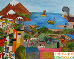 智利儿童画作品欣赏风景