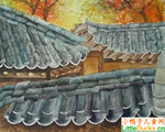 韩国儿童画画图片屋顶