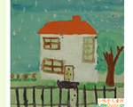 宏都拉斯儿童画作品欣赏房屋