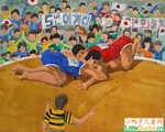 韩国儿童绘画作品角力比赛