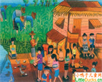 泰国儿童绘画作品我的家