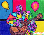 巴拿马儿童绘画作品色彩