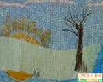 索罗门群岛儿童绘画作品多风的秋天