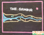 甘比亚儿童绘画作品甘比亚河