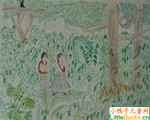 瓜地马拉儿童绘画作品瓜地马拉美景