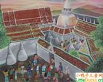 泰国儿童绘画作品去教堂