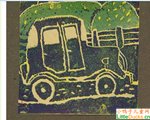纽西兰儿童绘画作品古老的汽车