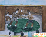汶莱儿童绘画作品功夫搏击