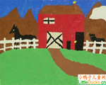 美国儿童绘画作品我们的农场