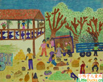 哥斯大黎加儿童画作品欣赏农民