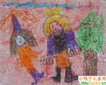 史瓦济兰儿童绘画作品我和先生的妹妹