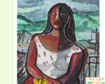 巴西儿童绘画作品女人画像