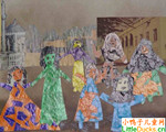 科威特儿童绘画作品女同学