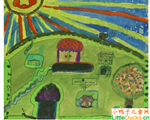 史瓦济兰儿童绘画作品斯威士家园