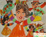 韩国儿童绘画作品狂舞