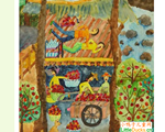祕鲁儿童画作品欣赏渔人世界