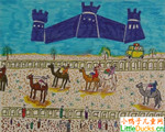 沙乌地阿拉伯儿童画画大全骑骆驼