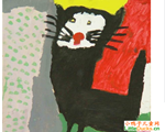 澳洲儿童画作品欣赏黑猫