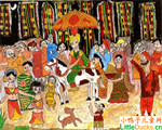 印度儿童绘画作品婚礼