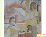 巴拉圭儿童画画图片家乡来的原住民女孩