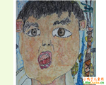 国外儿童画作品欣赏很大的脸