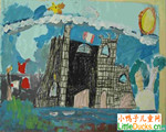 祕鲁儿童画作品欣赏城堡