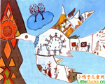 罗马尼亚儿童画作品欣赏和平及友谊的前驱