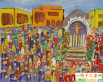 祕鲁儿童画作品欣赏宗教祈祷
