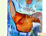 匈牙利儿童画画图片母鸡