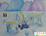 白俄罗斯儿童绘画作品北国风情