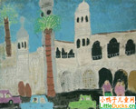 西马来西亚儿童绘画作品大钟楼