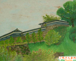 日本儿童图画作品栗山城堡的废墟