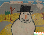 美国儿童画画图片雪人