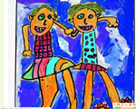 南非儿童画画大全花园之舞