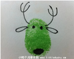 儿童创意手指画图片:几种小动物的头像