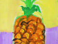 儿童画作品欣赏菠萝水粉画