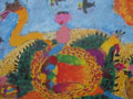 儿童画作品欣赏鸵鸟的故事水粉画