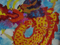 儿童画作品欣赏中国龙水粉画