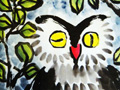 儿童画作品欣赏一只猫头鹰水粉画