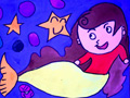 儿童画作品欣赏美人鱼水粉画