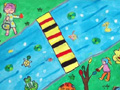 儿童画作品欣赏绿化祖国水粉画
