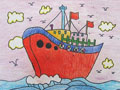 儿童画作品欣赏远航