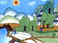 儿童画作品欣赏新农村水粉画