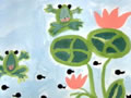 儿童画作品欣赏青蛙畅想曲水粉画