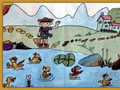 儿童画作品欣赏放鸭子的小男孩水粉画