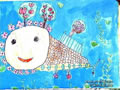儿童画作品欣赏模拟鱼水粉画