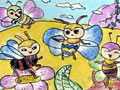 儿童画作品欣赏蜜蜂采蜜水粉画