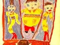 儿童画作品欣赏照哈哈镜水粉画